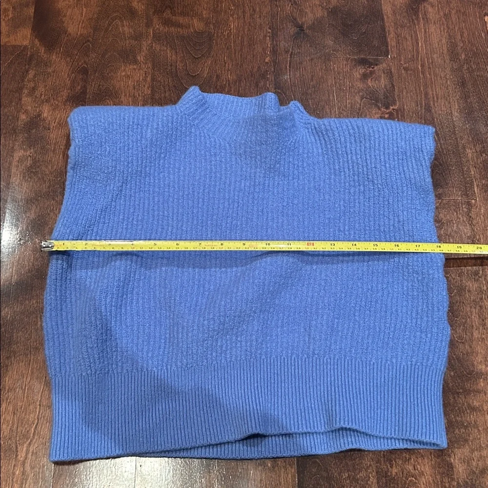 Babaton Textured Knit Cowl Sweater in Blue - Picture 6 of 7